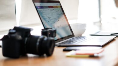 Photo Camera, Laptop