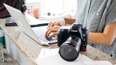 Photo Camera, Laptop