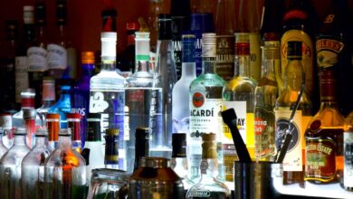 Photo liquor bottles